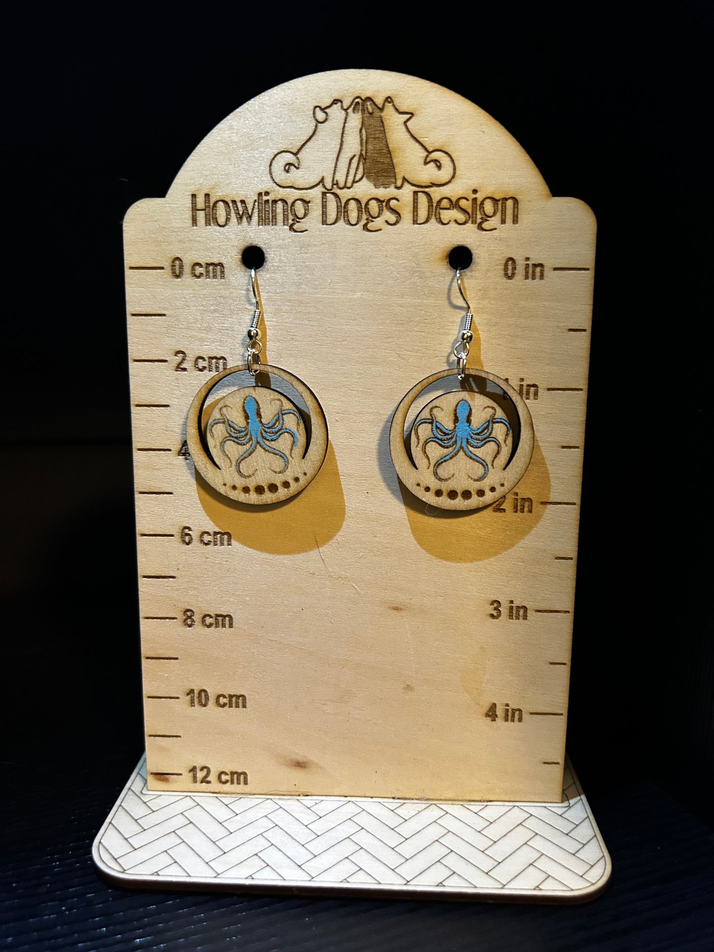 Octopus Circle Earrings