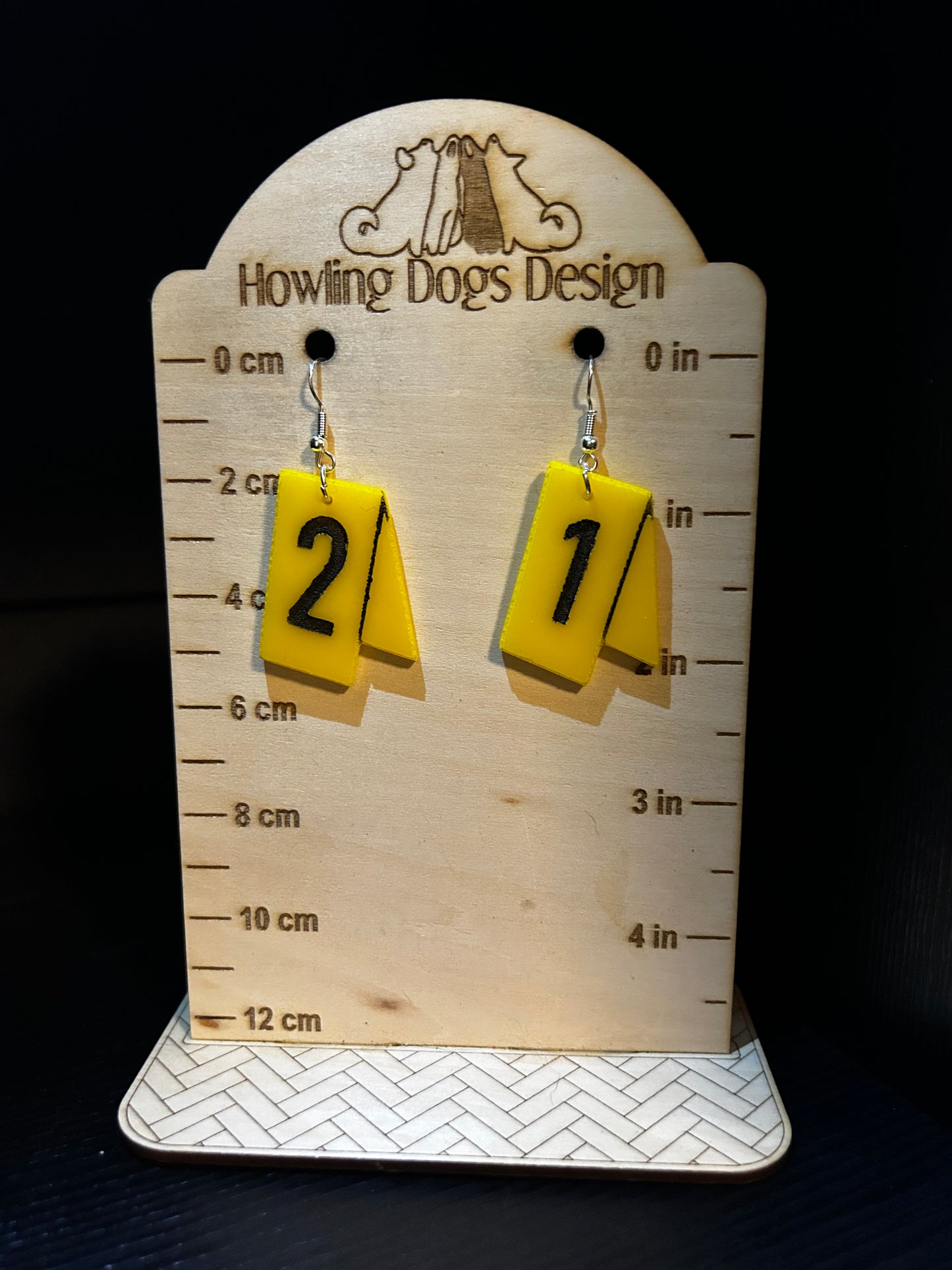 Crime Scene Marker Earrings