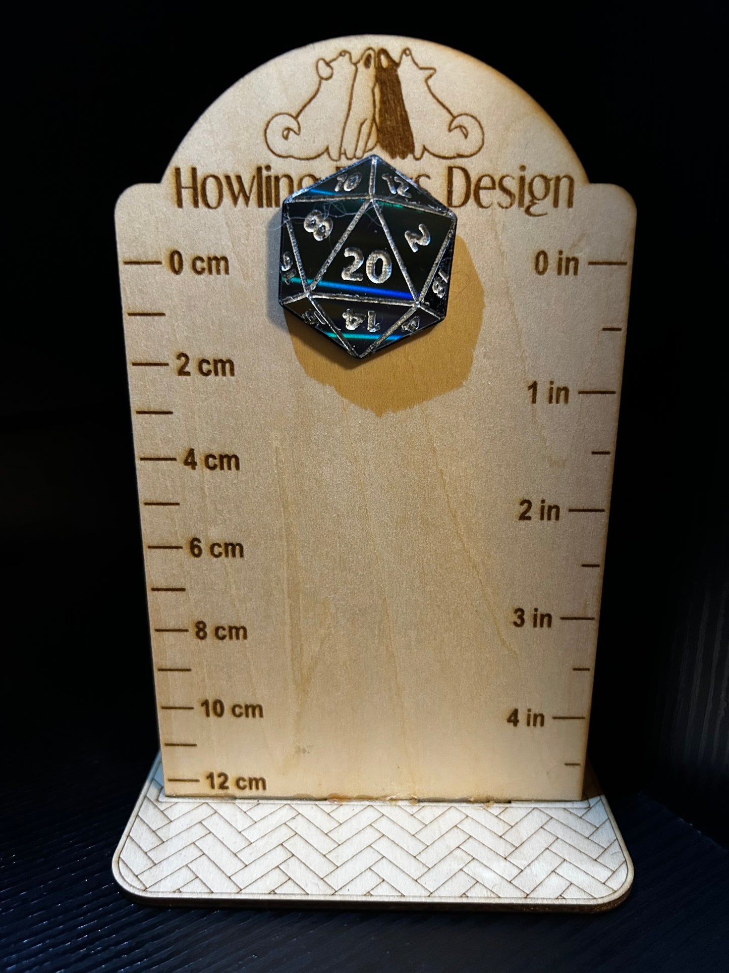 Aurora D20 Dice Pin