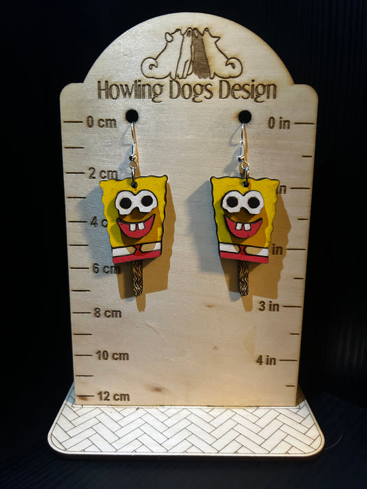 SpongeBob ice cream pop earrings