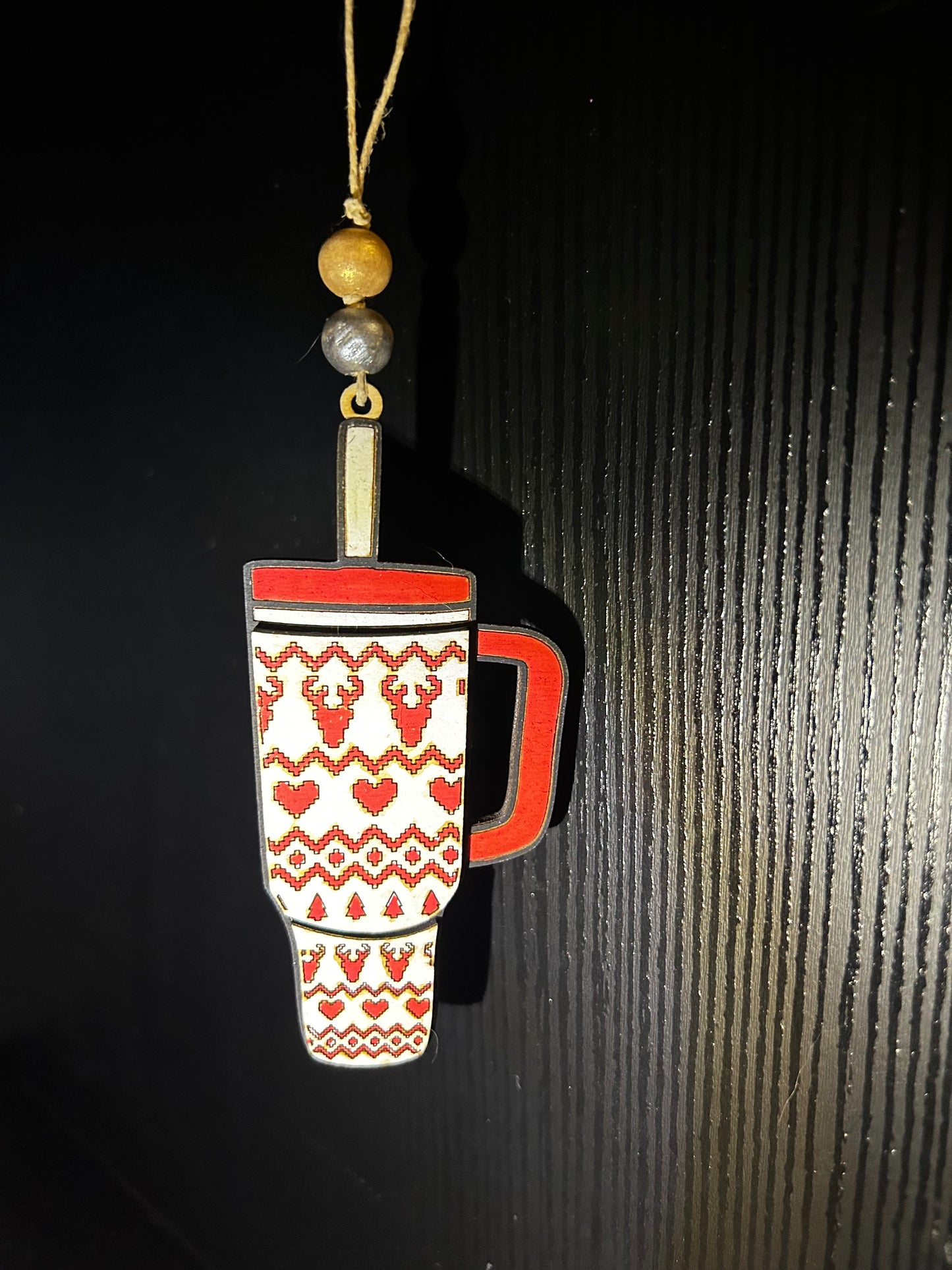 Fair Isle Pattern Cup Ornament