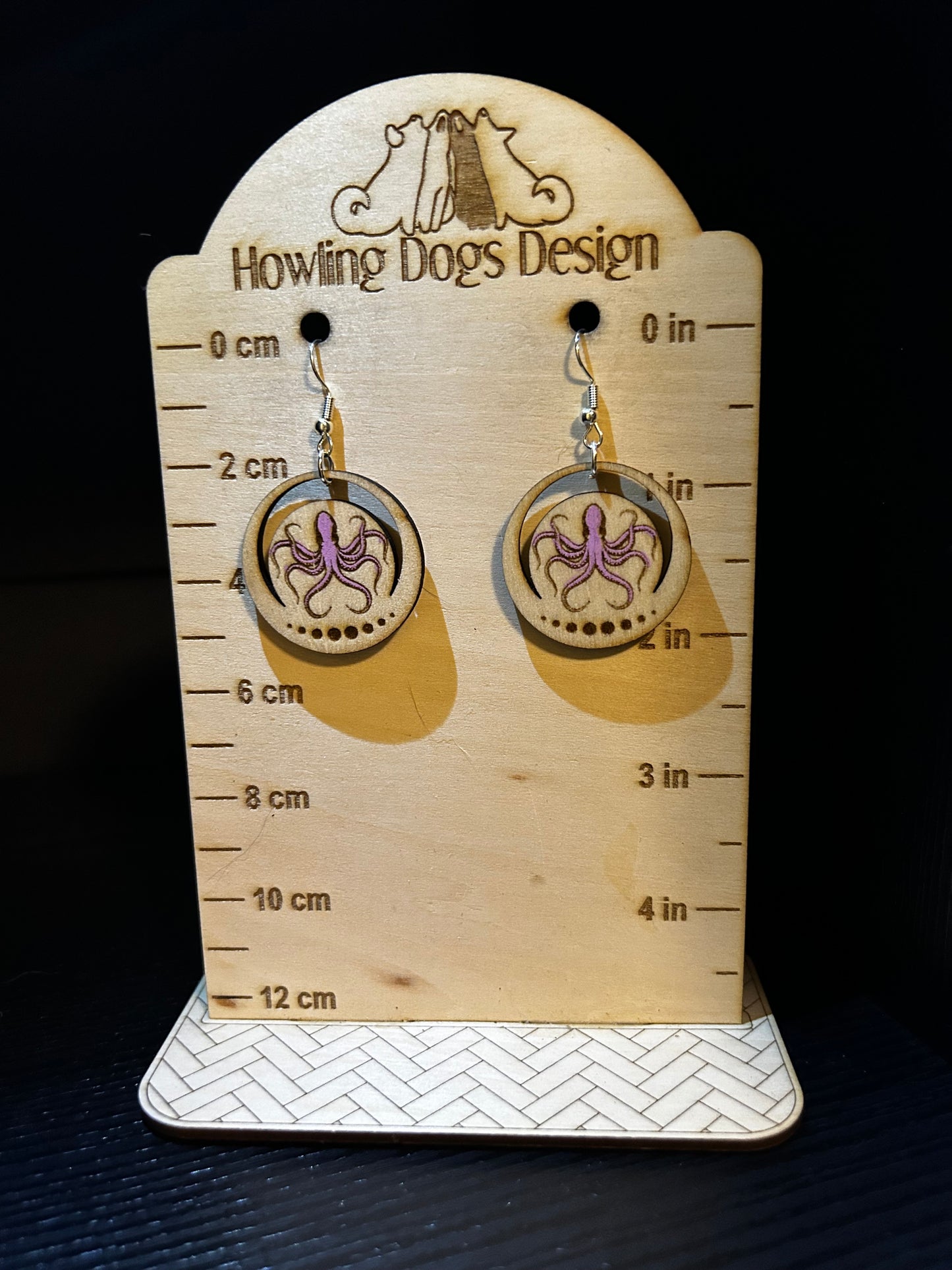 Octopus Circle Earrings