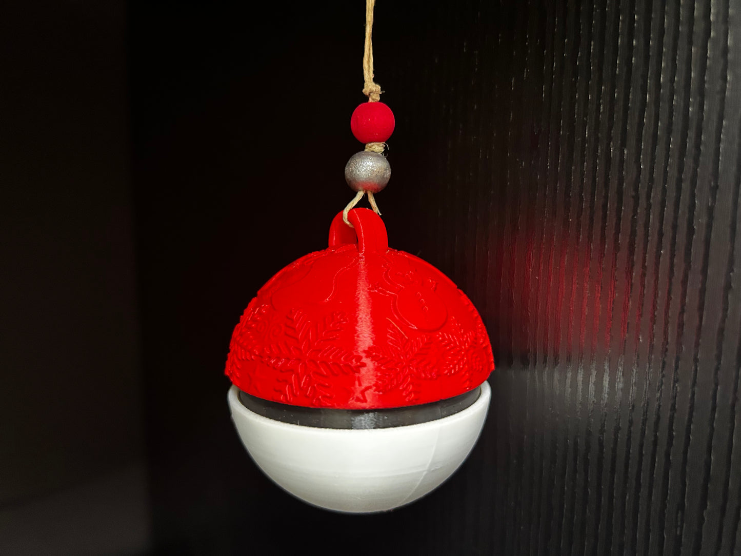 Christmas Pokeball ornament