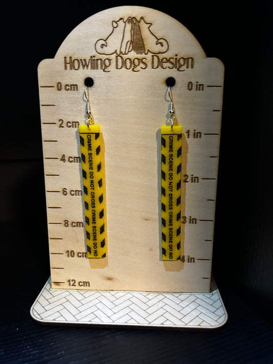 Crime Scene Tape earrings