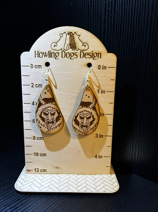 Krampus earrings